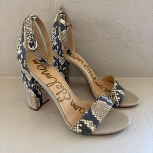 Sam Edelman Yaro Block Heel Snake Print